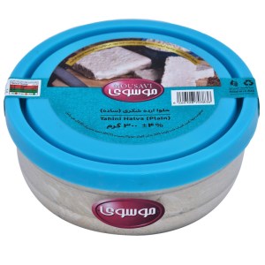 حلواارده شکری ساده موسوی شیشه 300 گرم